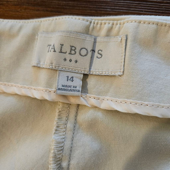 Women's Talbots Creme Ankle Pants With Side Zipper Size 14 - Picture 2 of 10